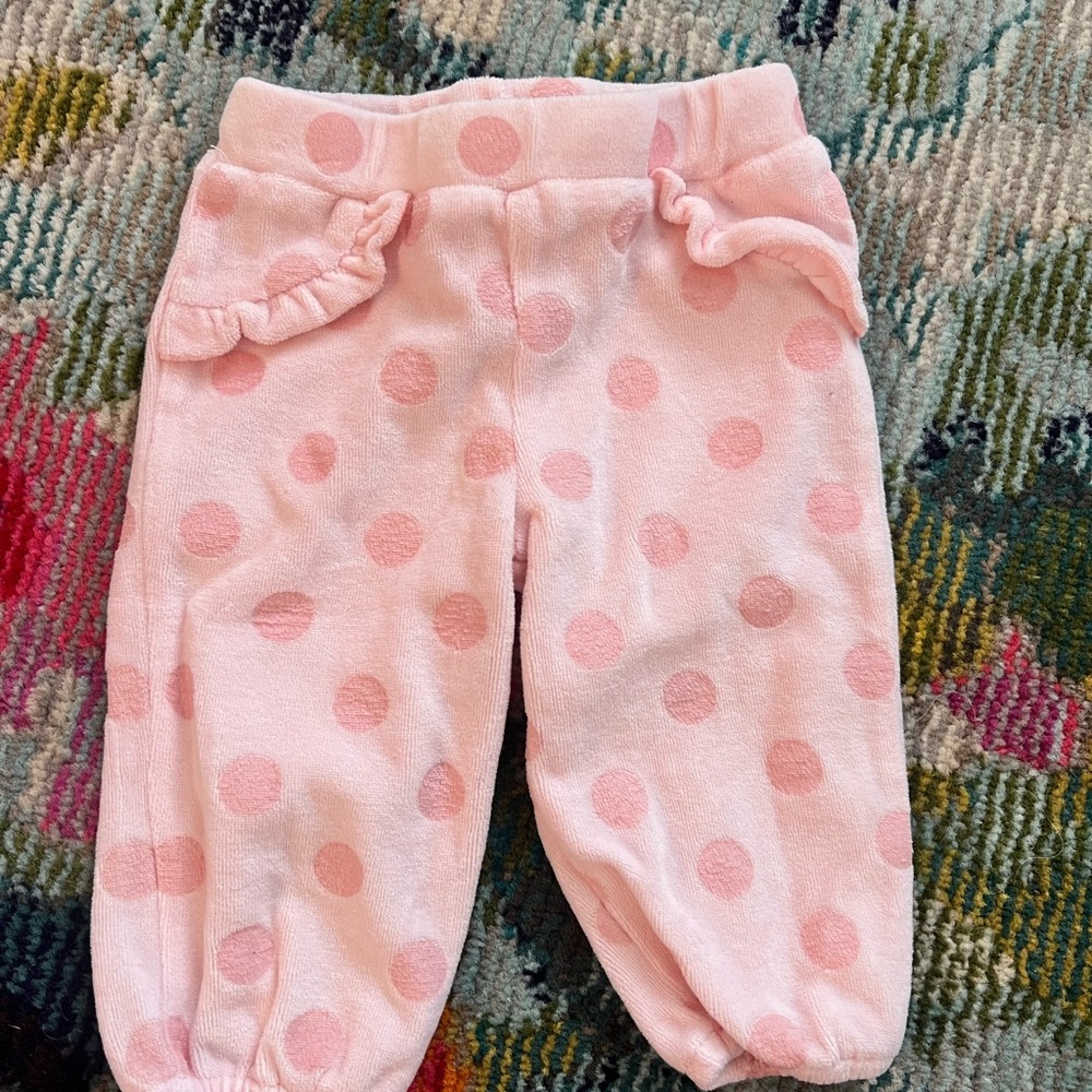 Pink Polka Dot Baby Pants
